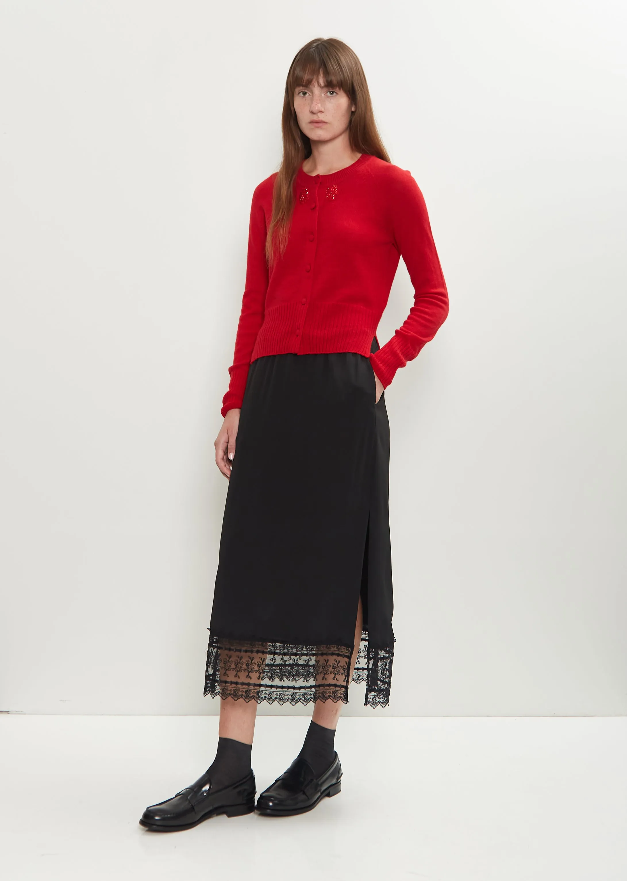 Embellished Cashmere Relaxed Cardigan sold by La Garconne product image thumbnail 4