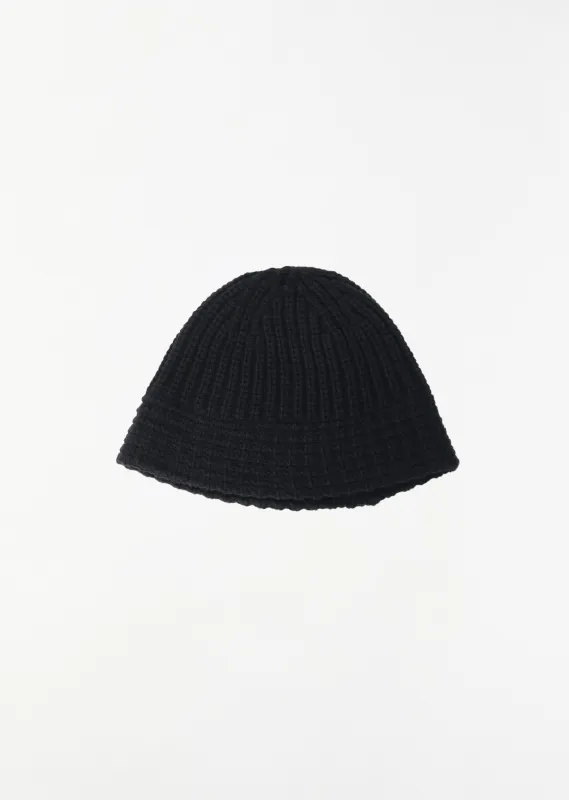 Knit Stitch Hat — Black sold by La Garconne