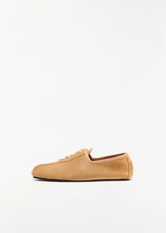 Leather Lace Up Shoes — Tawny sold by La Garconne