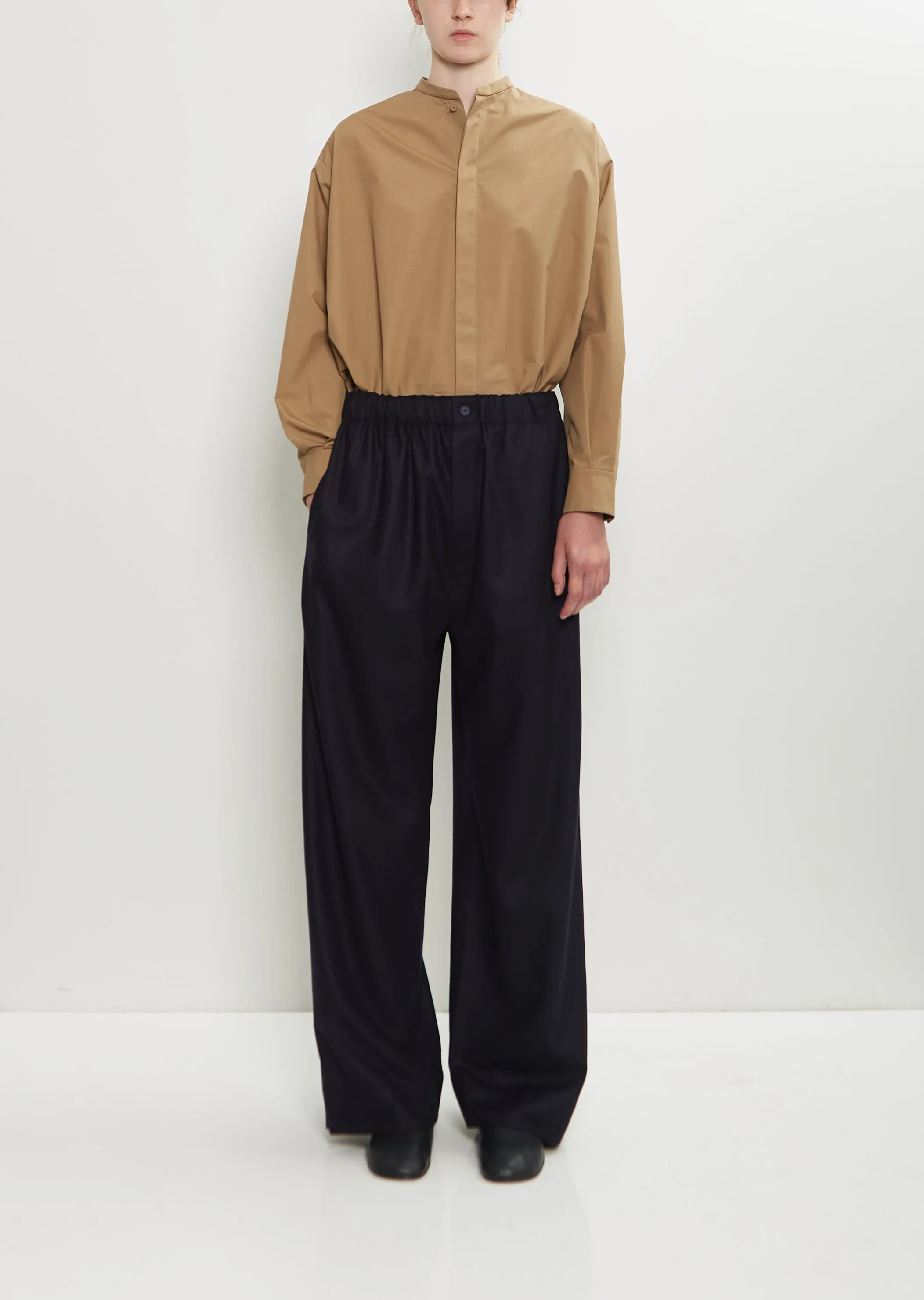 Wool Pull-On Trouser sold by La Garconne