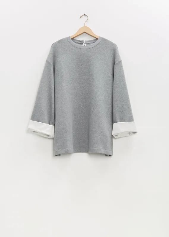 Stretch Cotton Silk Cuff Sweatshirt sold by La Garconne
