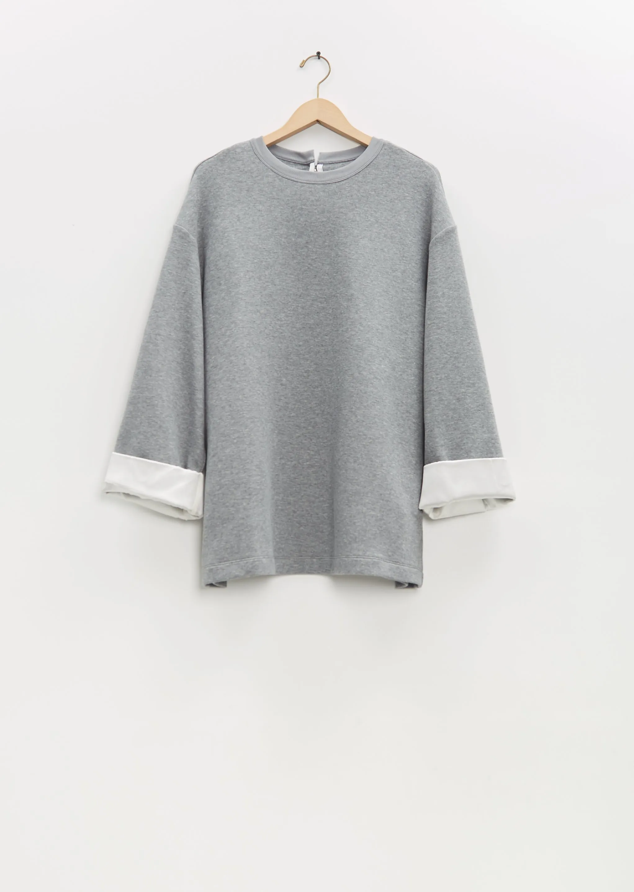 Stretch Cotton Silk Cuff Sweatshirt sold by La Garconne