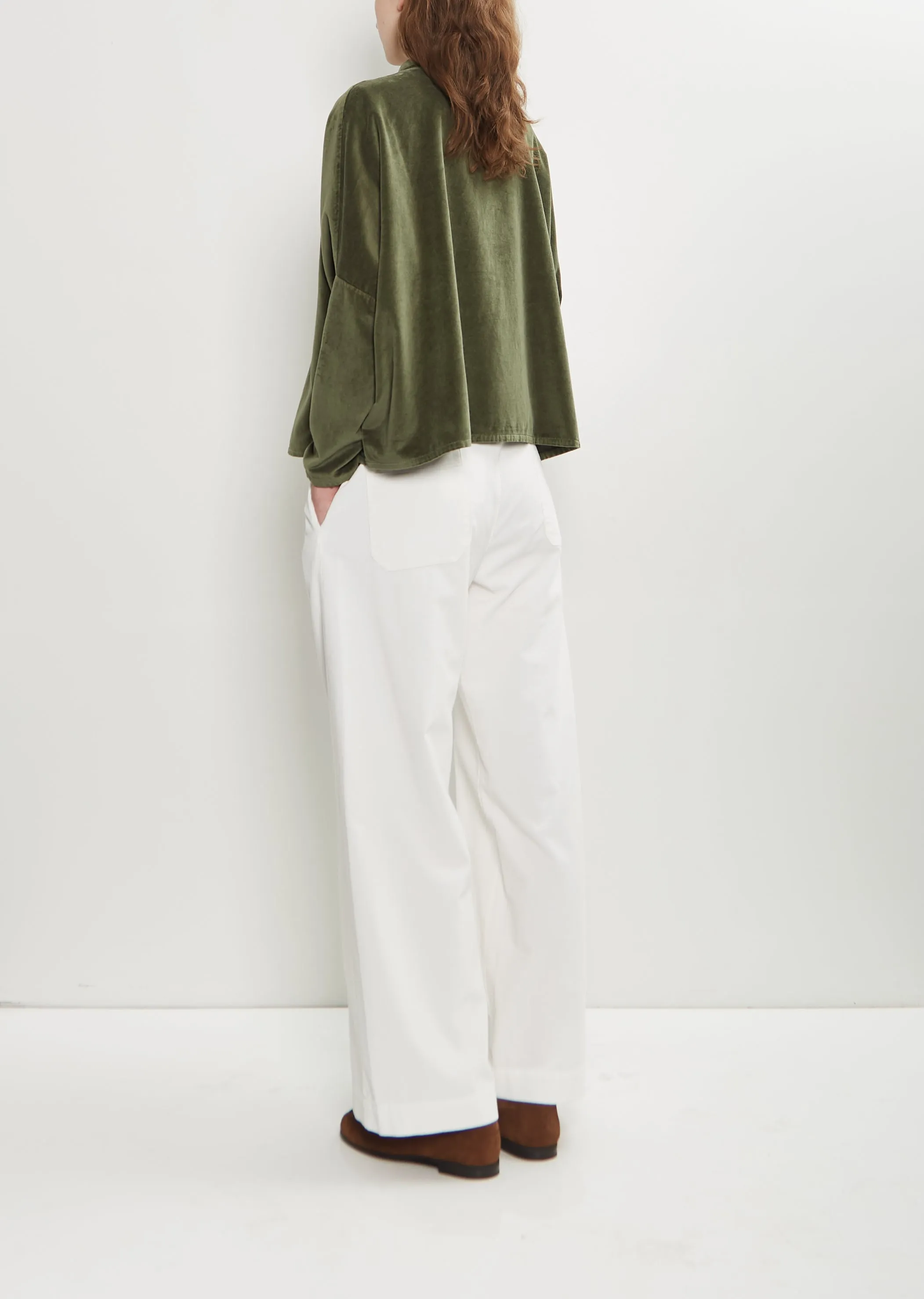 Tina Cotton Velvet Shirt — Forest sold by La Garconne product image thumbnail 3