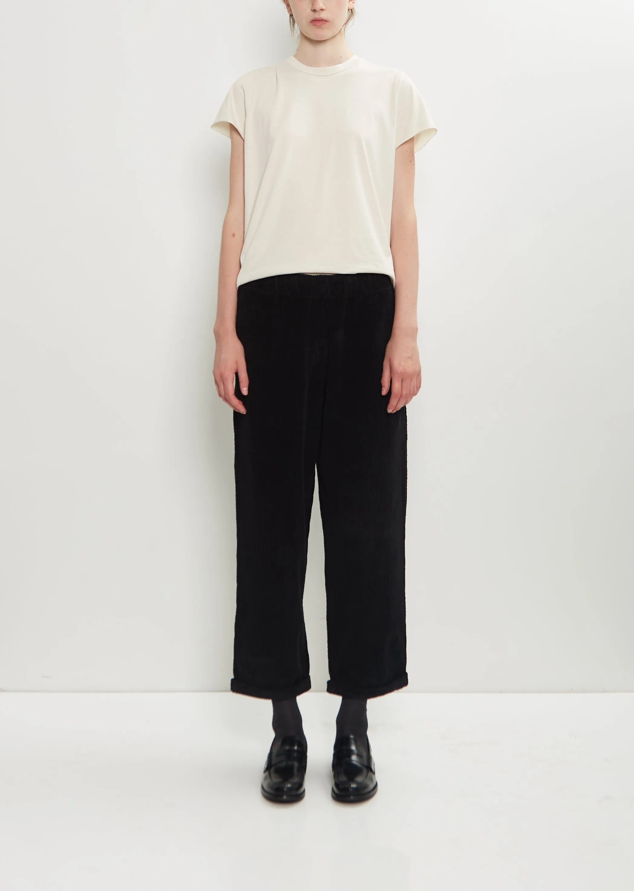 Paride Cotton Velvet Pant — Black sold by La Garconne