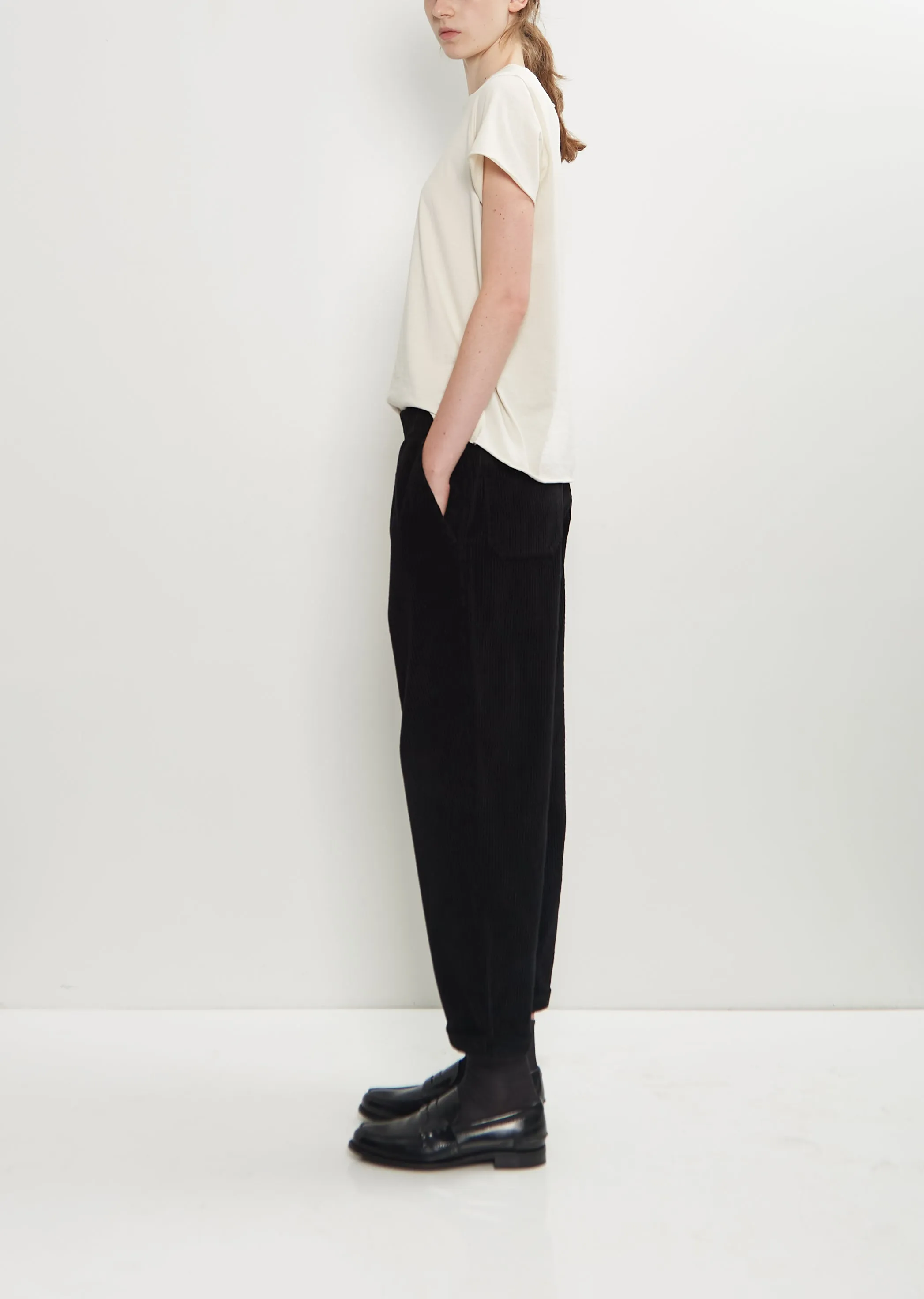 Paride Cotton Velvet Pant — Black sold by La Garconne product image thumbnail 2