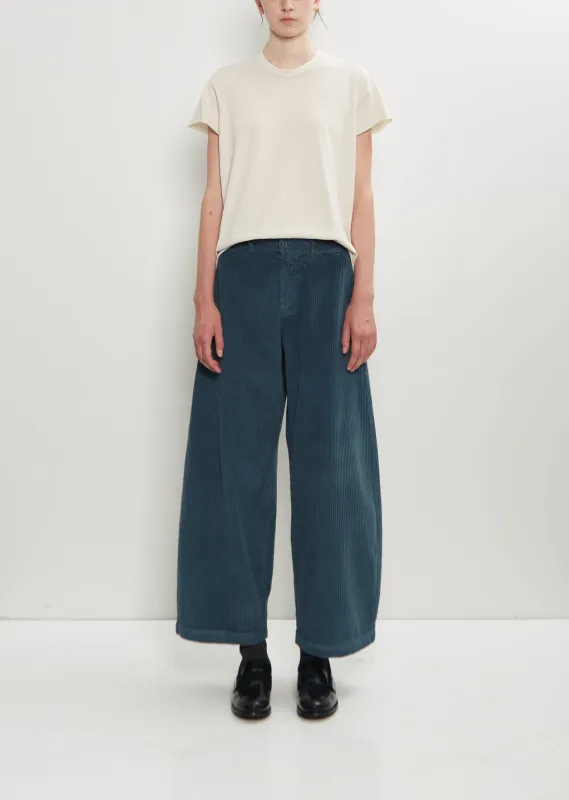 Bum Cotton Velvet Pant — Petrol sold by La Garconne