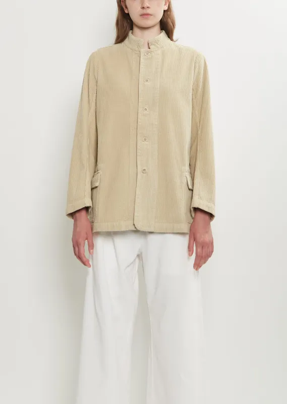 Pina Cotton Corduroy Jacket — Cemento sold by La Garconne