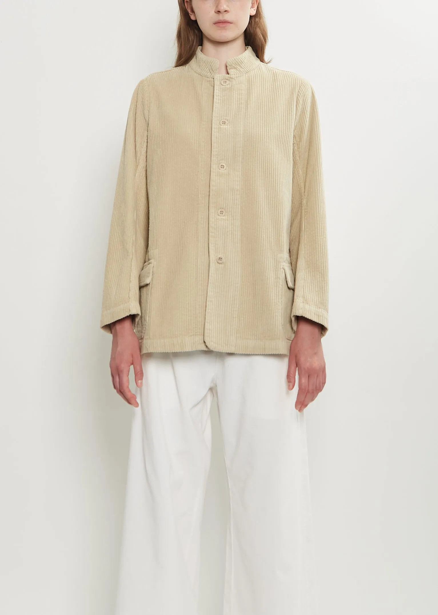 Pina Cotton Corduroy Jacket — Cemento sold by La Garconne