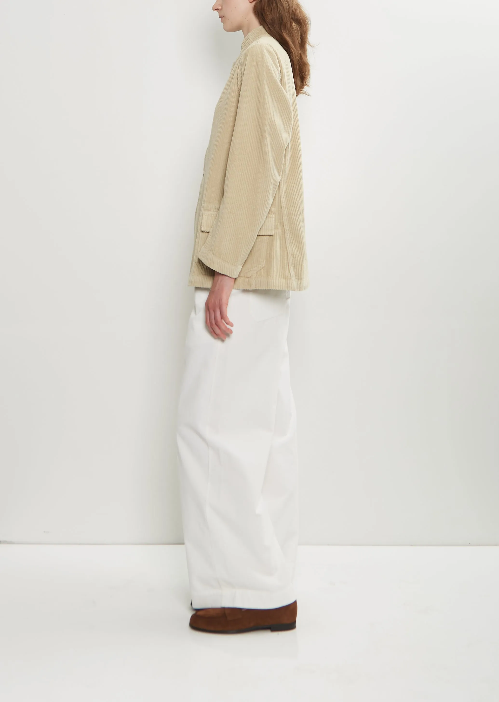 Pina Cotton Corduroy Jacket — Cemento sold by La Garconne product image thumbnail 2