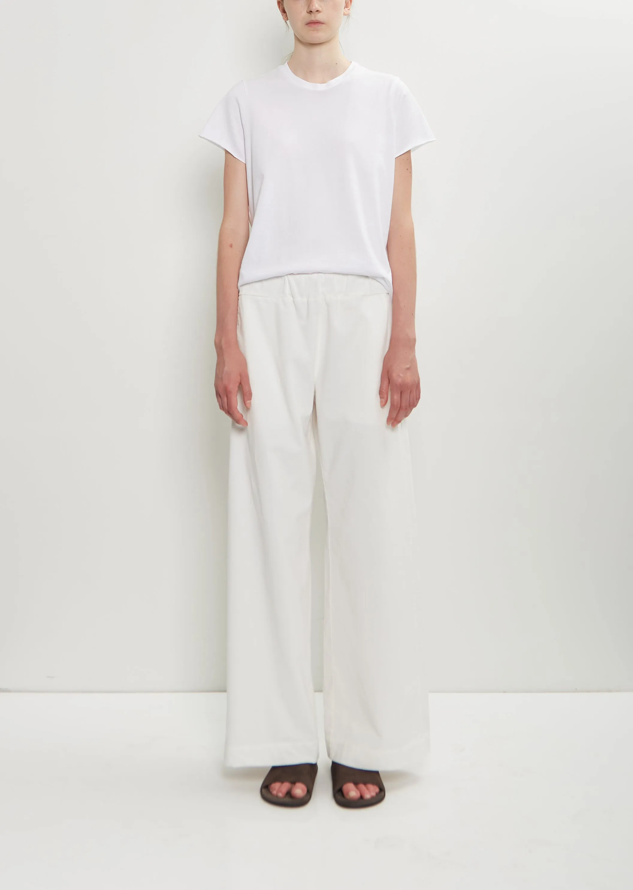 Diana Fine Cotton Corduroy Pant — Winter White sold by La Garconne