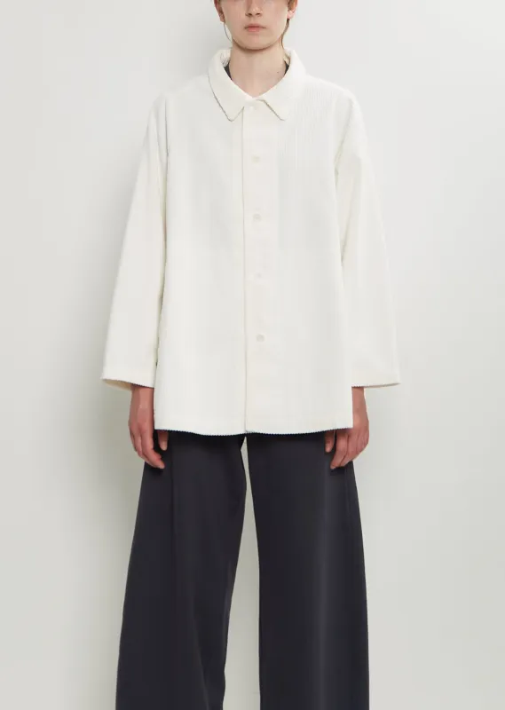 Joseph Cotton Velvet Jacket — Winter White sold by La Garconne