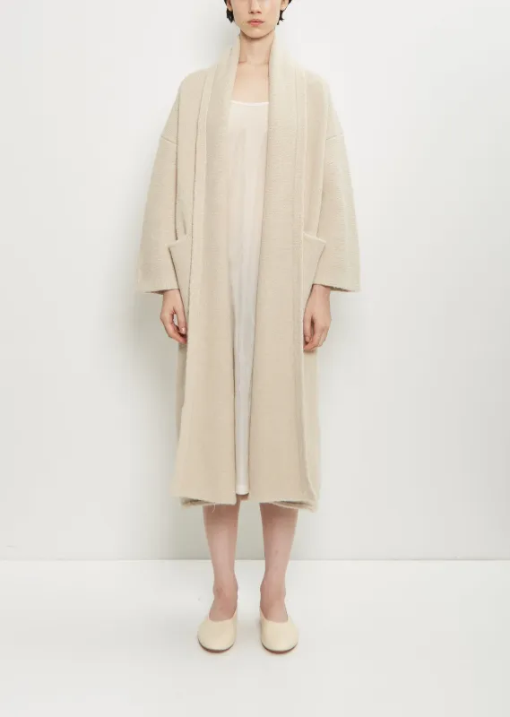 Long Shawl Alpaca Cardigan — Antique Melange sold by La Garconne