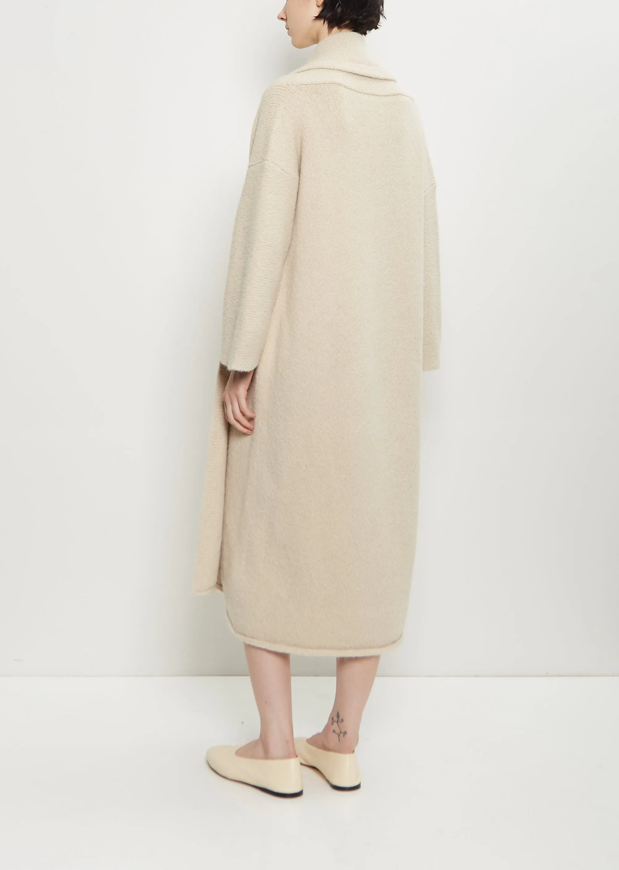 Long Shawl Alpaca Cardigan — Antique Melange sold by La Garconne product image thumbnail 3