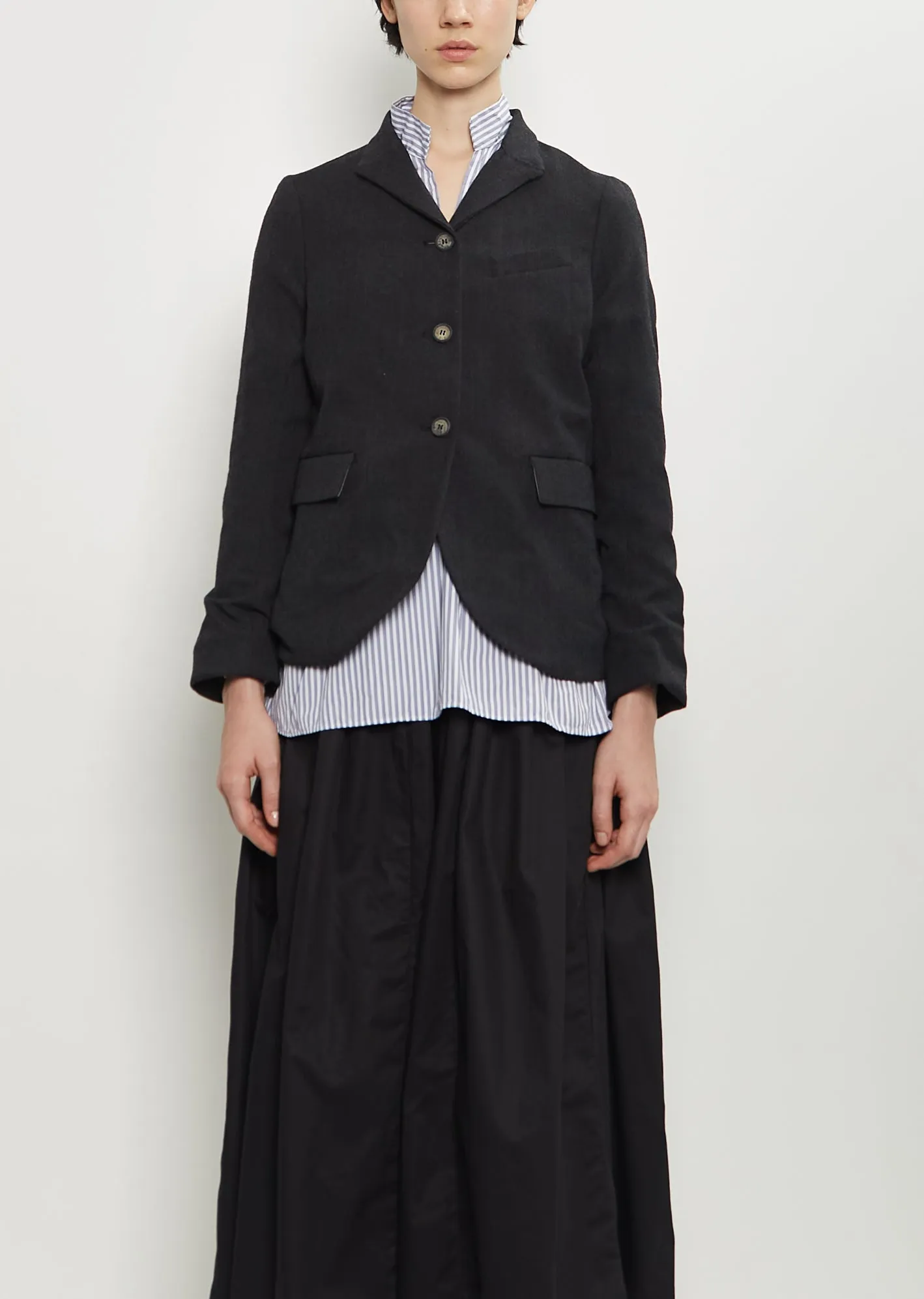 Tyrol Wool Jacket — Charcoal sold by La Garconne