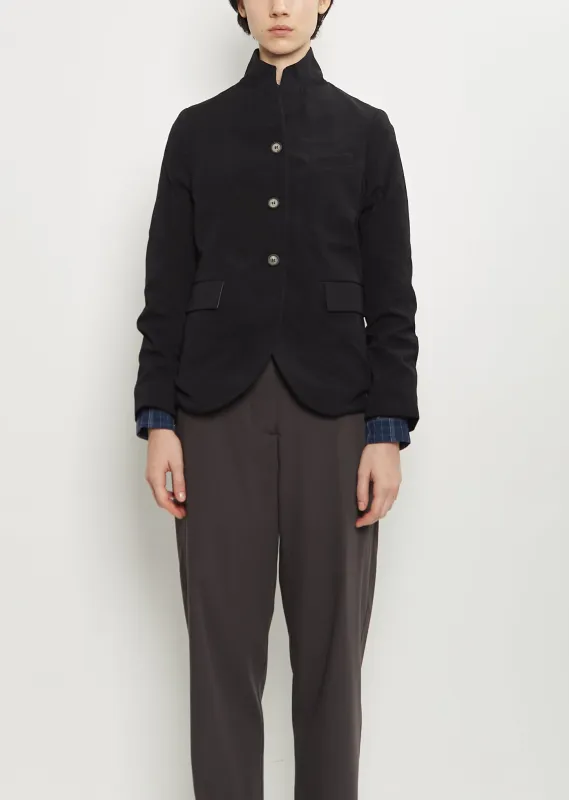 Tyrol Wool Cotton Jacket — Black sold by La Garconne
