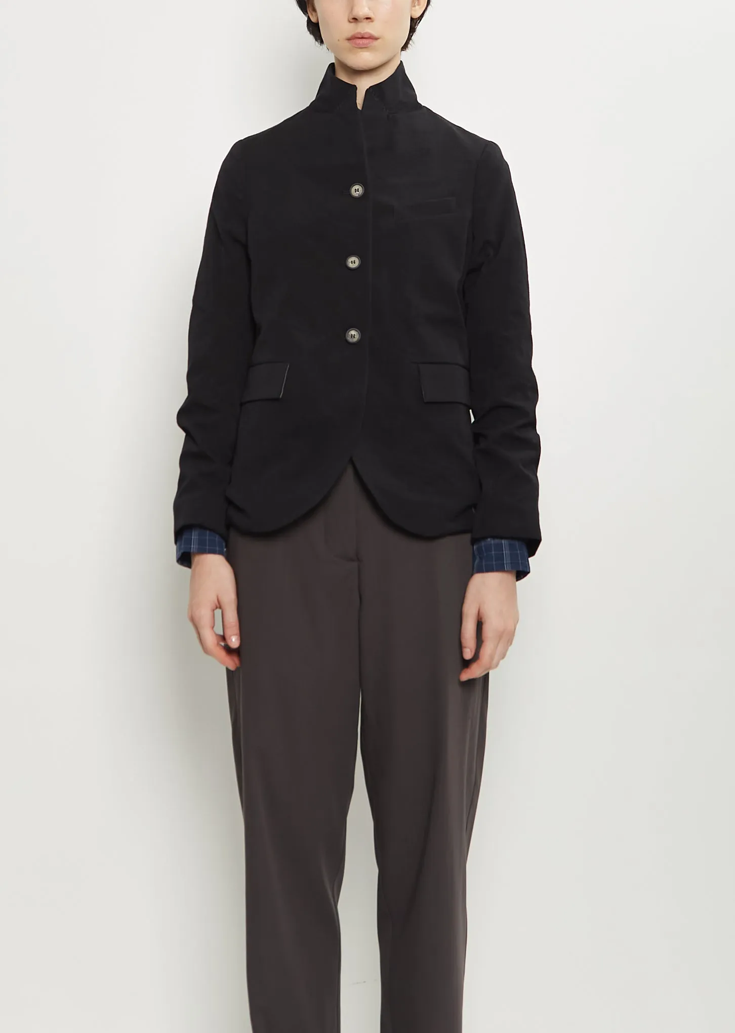 Tyrol Wool Cotton Jacket — Black sold by La Garconne