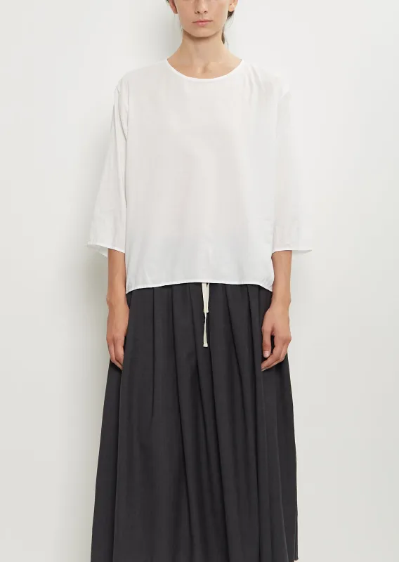 Mucra Cotton Flannel Blouse — Off White sold by La Garconne