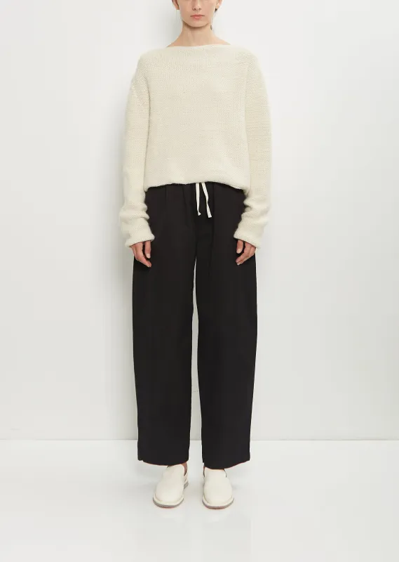 Quatro Cotton Pants — Black sold by La Garconne