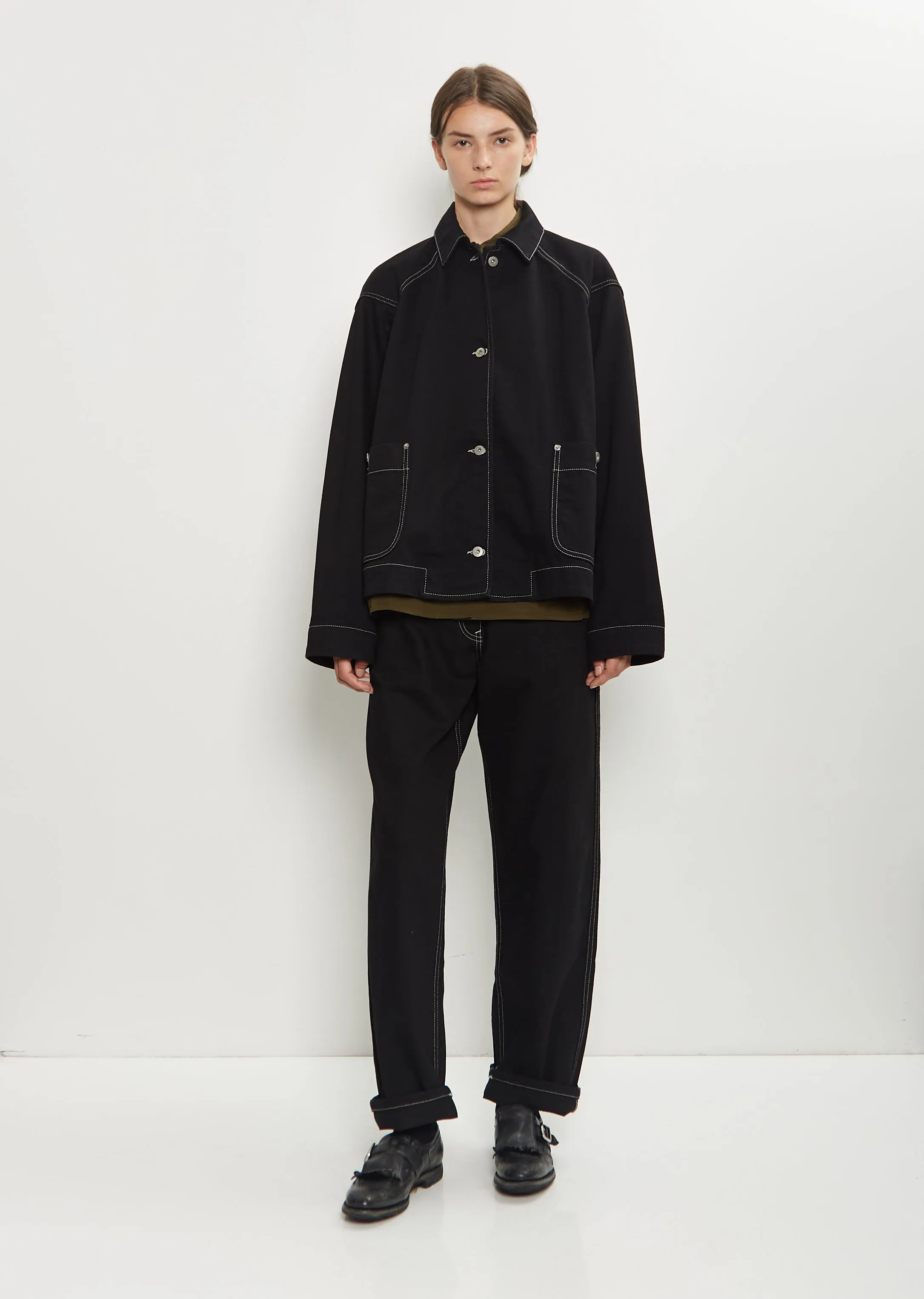 Drays Cotton Denim Travail Jacket sold by La Garconne product image thumbnail 4