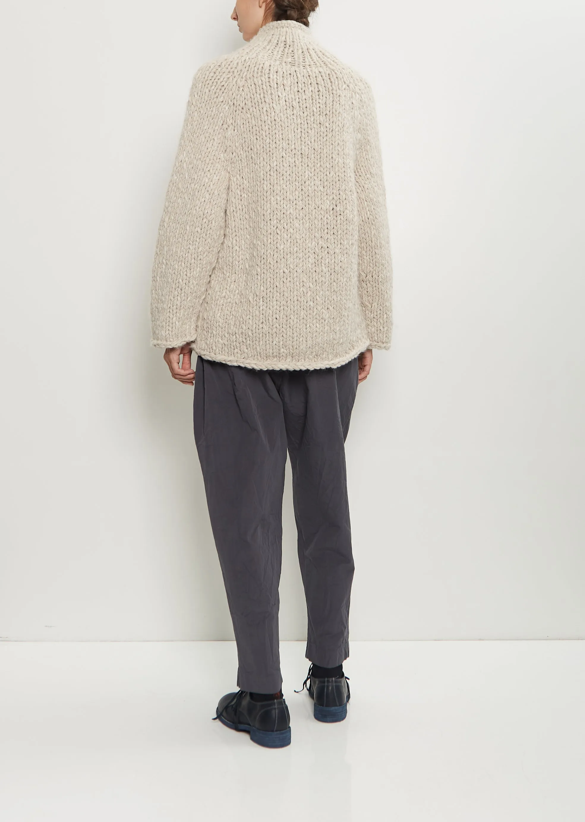 Alpaca Wool Hand-Knit Cardigan sold by La Garconne product image thumbnail 3