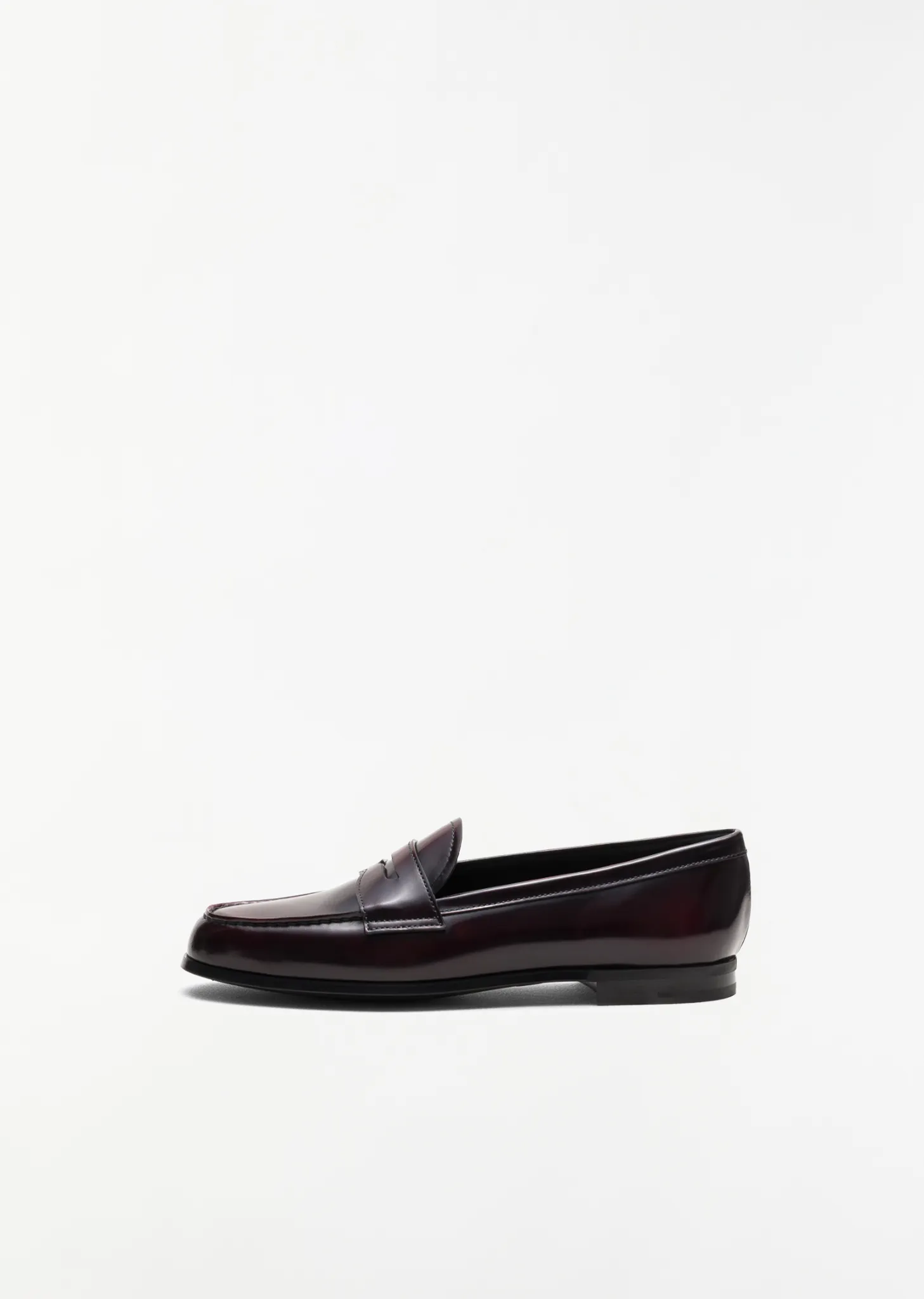 Natalie Polished Leather Loafer sold by La Garconne