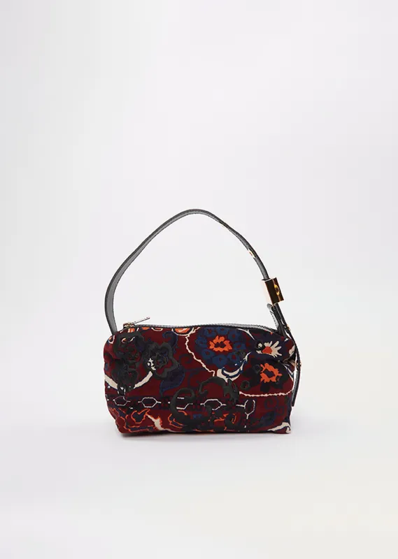 Flower Corduroy Pochette — Bordeaux made by Sacai