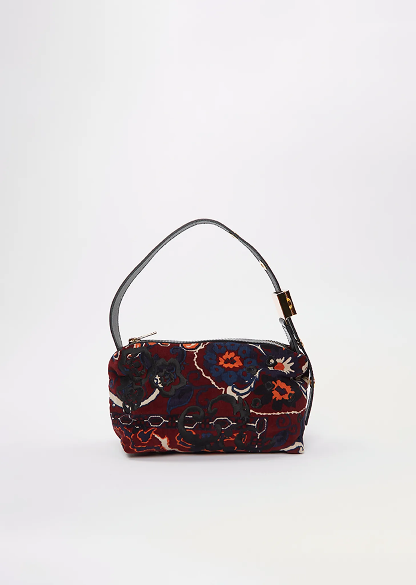 Flower Corduroy Pochette — Bordeaux sold by La Garconne