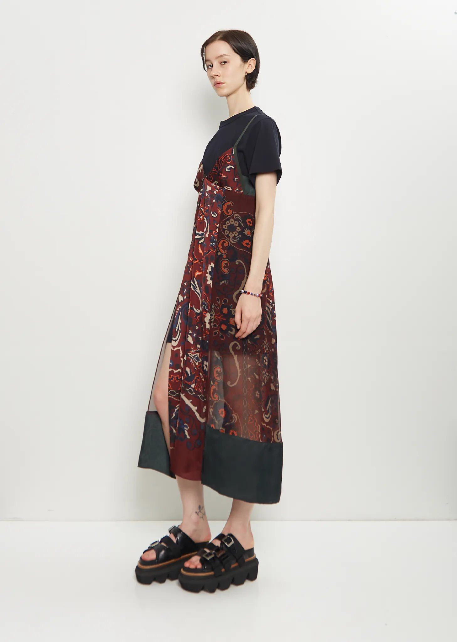 Floral Print Voile Dress sold by La Garconne product image thumbnail 5
