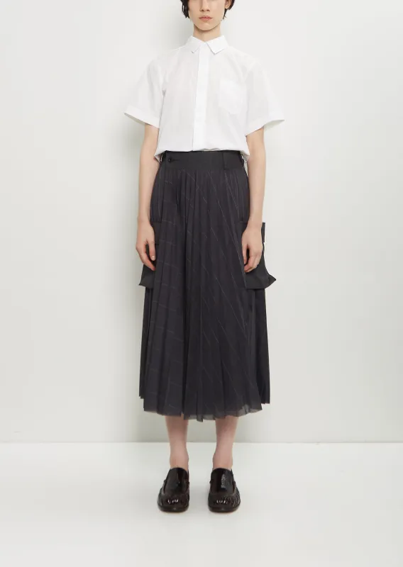 Voile Glen Check Skirt made by Sacai