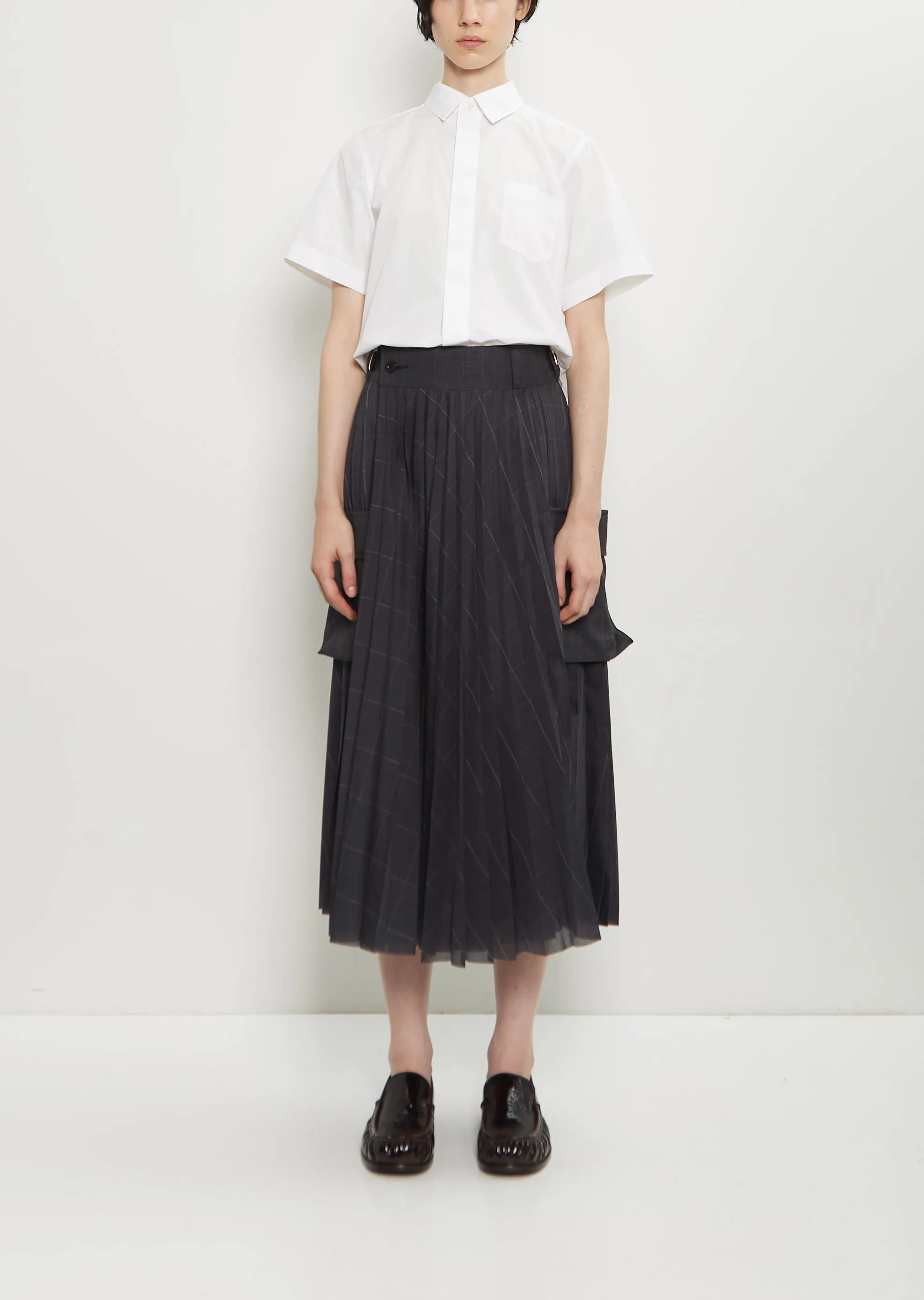 Voile Glen Check Skirt sold by La Garconne