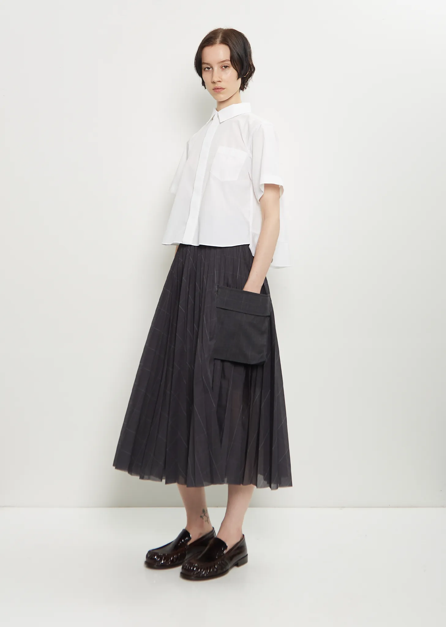 Voile Glen Check Skirt sold by La Garconne product image thumbnail 4