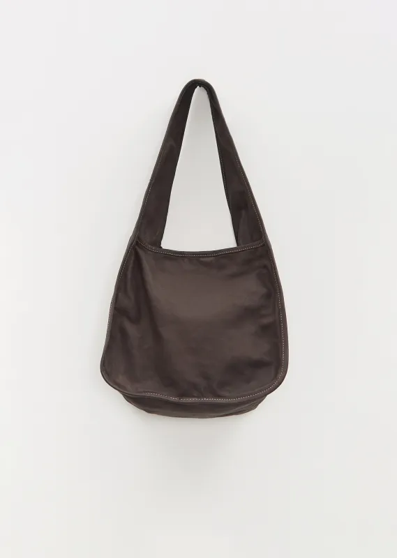 Hobo Leather Bag — Dark Brown sold by La Garconne