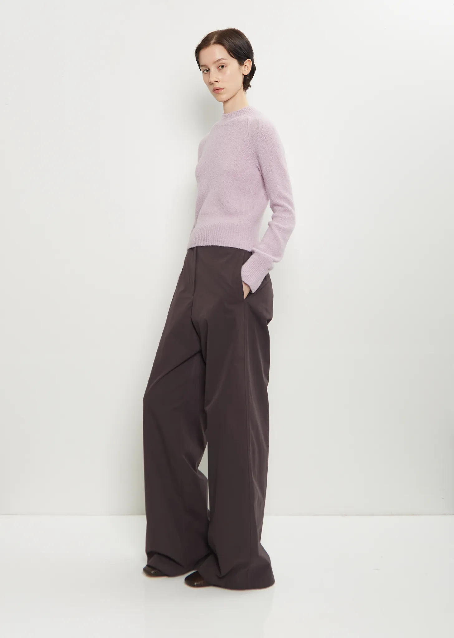 Texas Stretch Alpaca Merino Wool Sweater — Lilac sold by La Garconne product image thumbnail 4