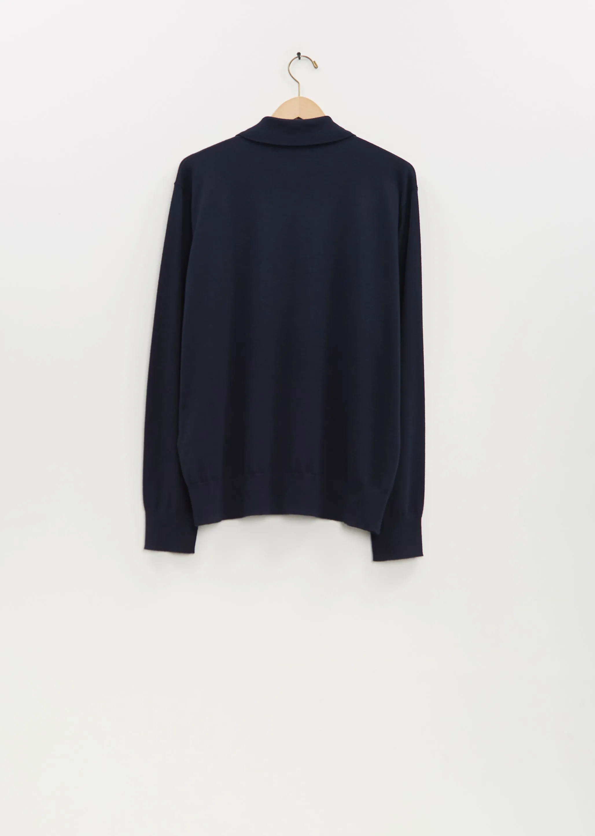 Muano Merino Wool Polo — Navy sold by La Garconne product image thumbnail 2