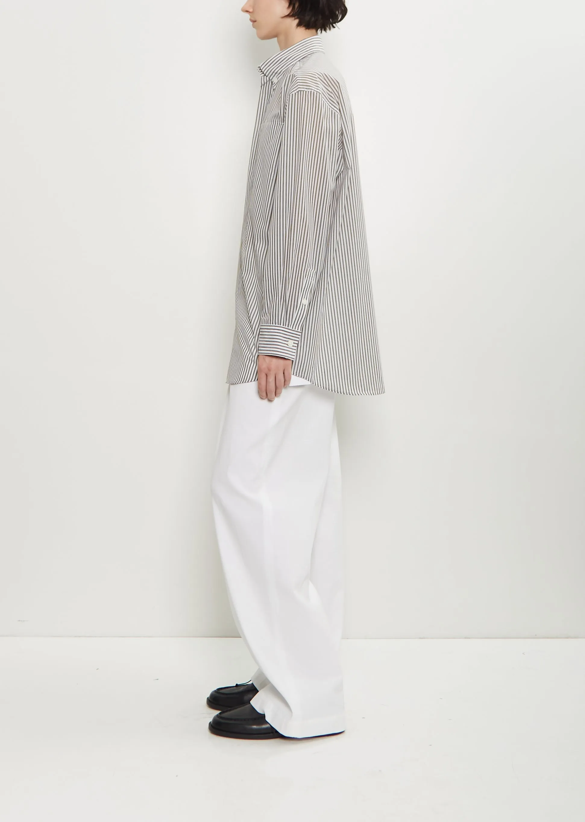 Odd Stripes Wool Cotton Shirt sold by La Garconne product image thumbnail 2