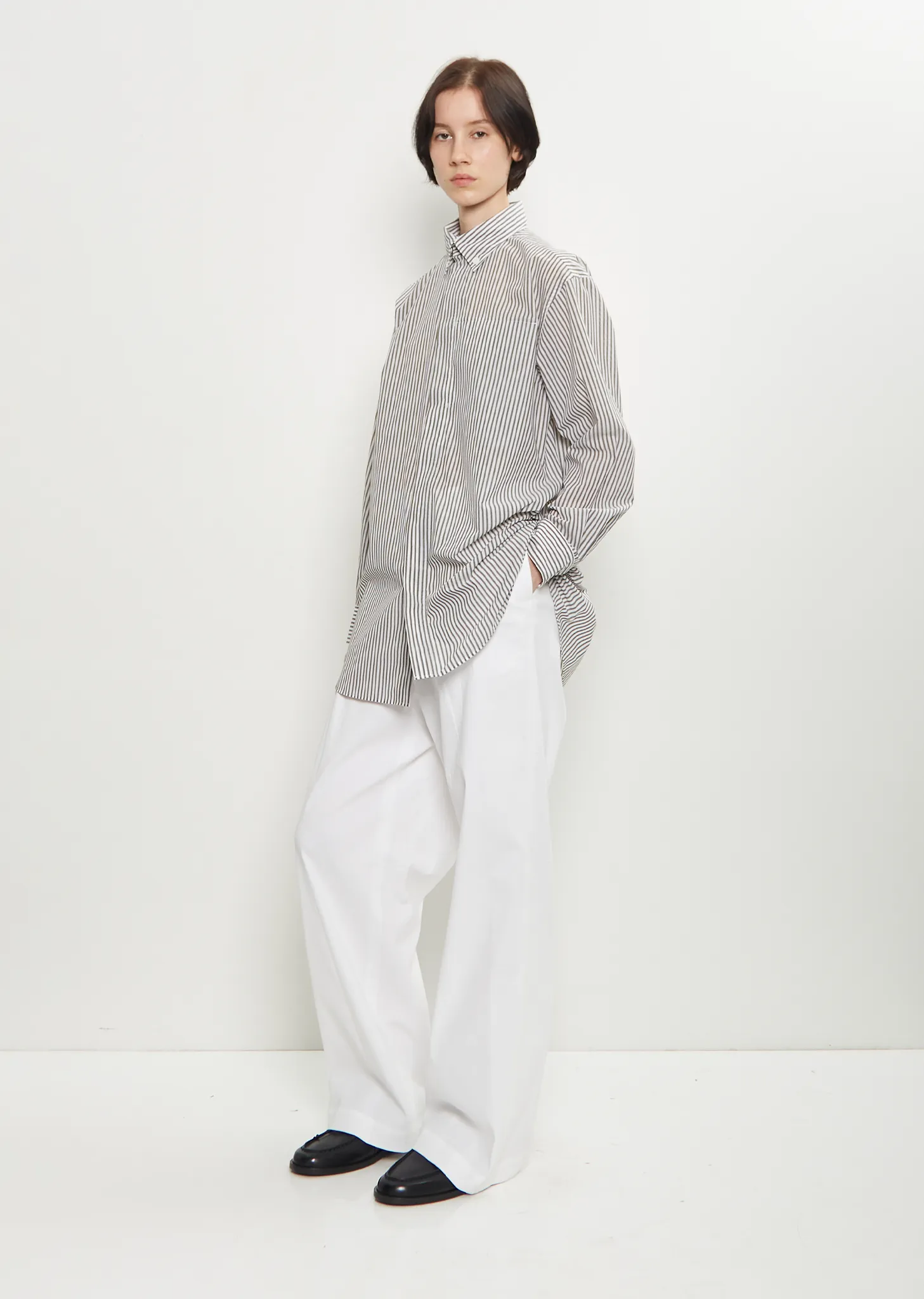 Odd Stripes Wool Cotton Shirt sold by La Garconne product image thumbnail 4