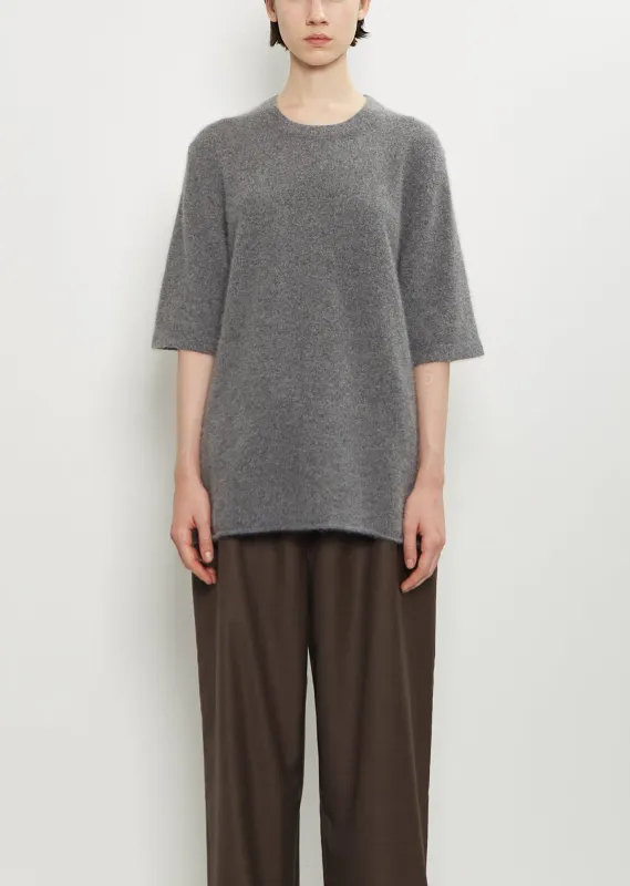 Raven Mercerized Wool Sweater — Anthracite Melange sold by La Garconne