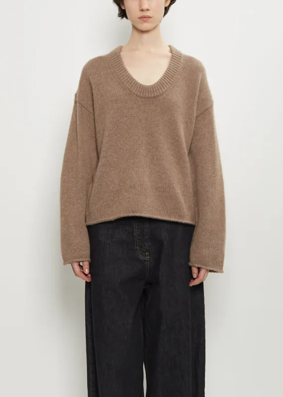 Derry Cashmere U-Neck Sweater sold by La Garconne