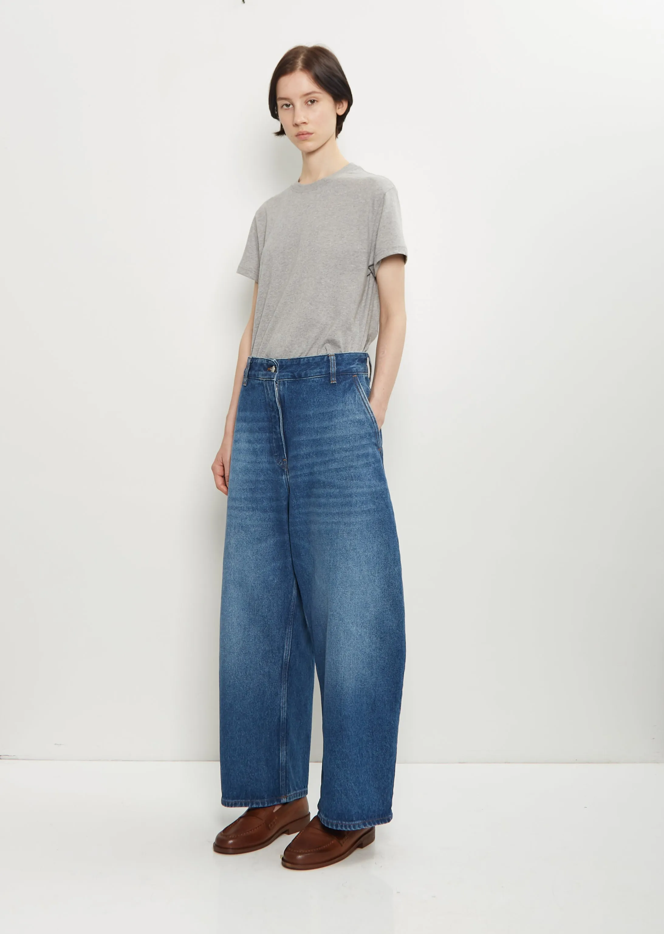 Chalco Denim Pant — Worn Washed Indigo sold by La Garconne product image thumbnail 4