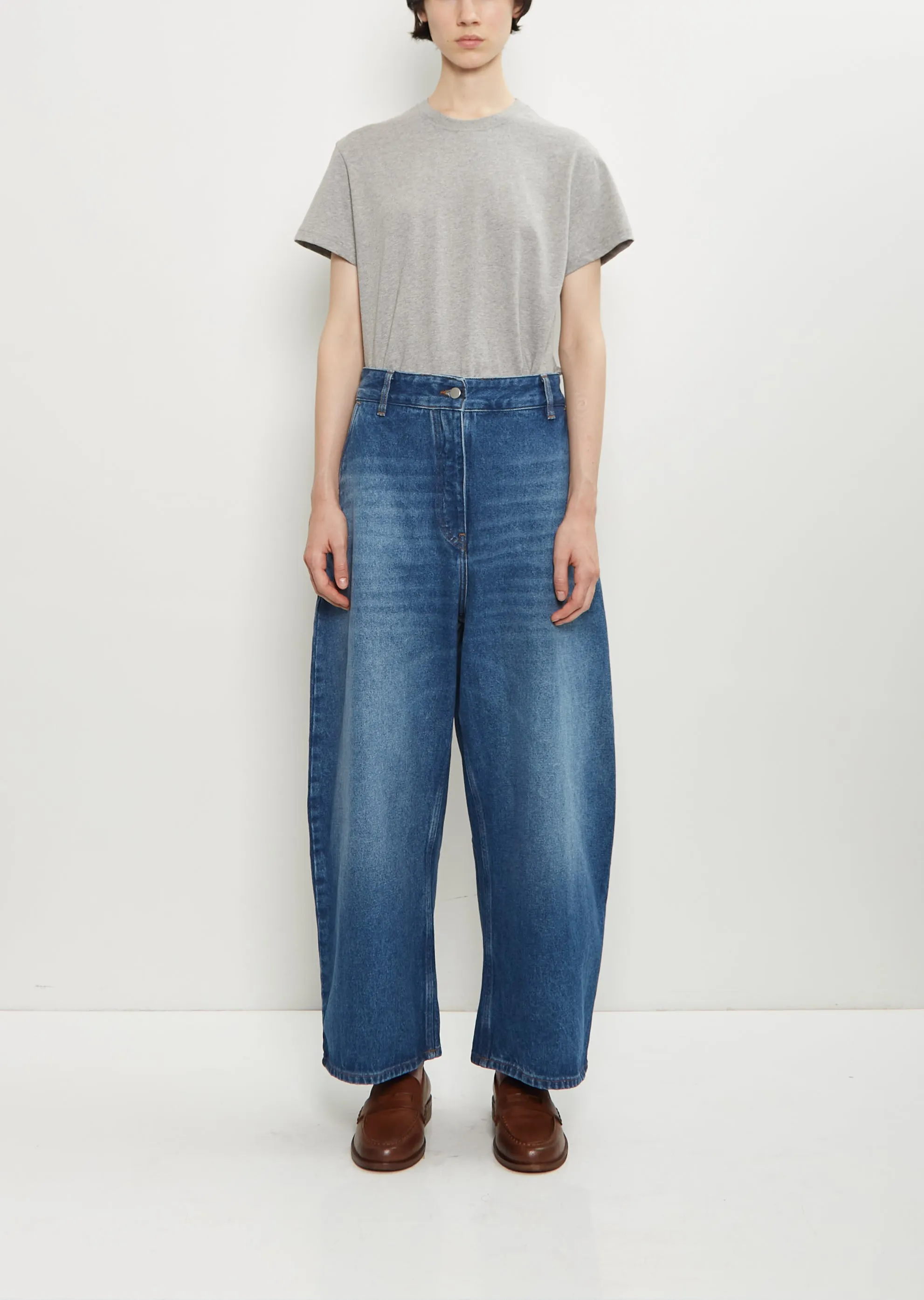 Chalco Denim Pant — Worn Washed Indigo sold by La Garconne