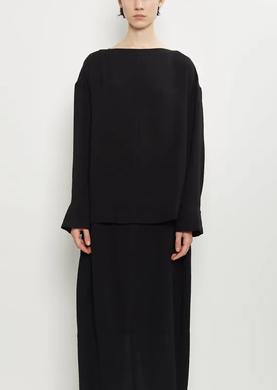 Lory Twill Boat Neck Boxy Top sold by La Garconne