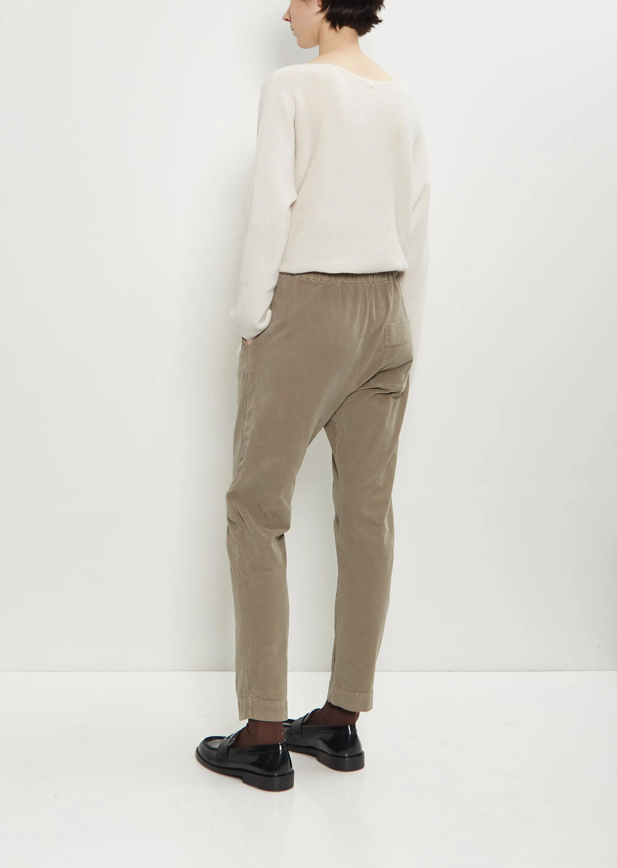 Velvet Slim Trousers — Marron Glace sold by La Garconne product image thumbnail 4