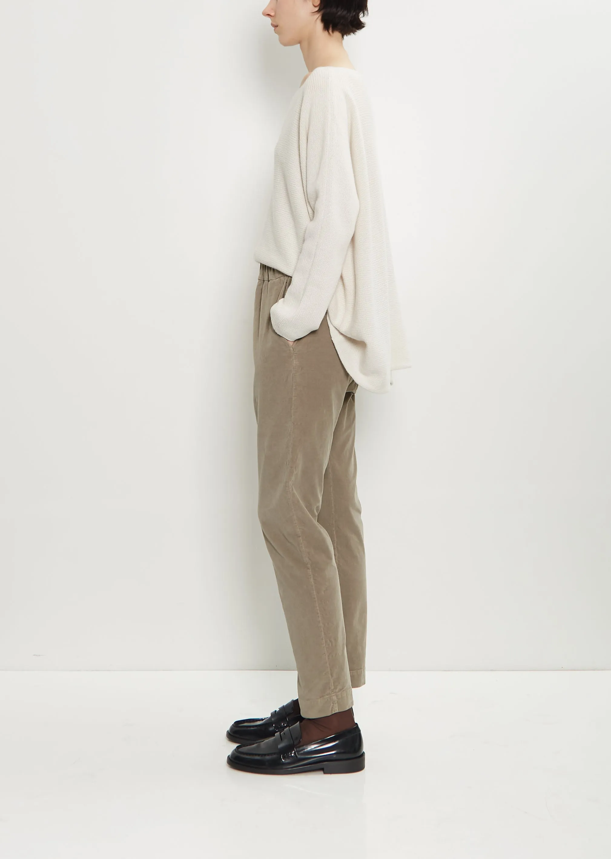 Velvet Slim Trousers — Marron Glace sold by La Garconne product image thumbnail 2