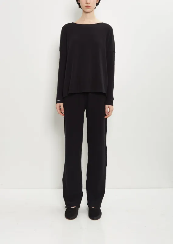 Stretch Jersey Basic Trousers — Black sold by La Garconne