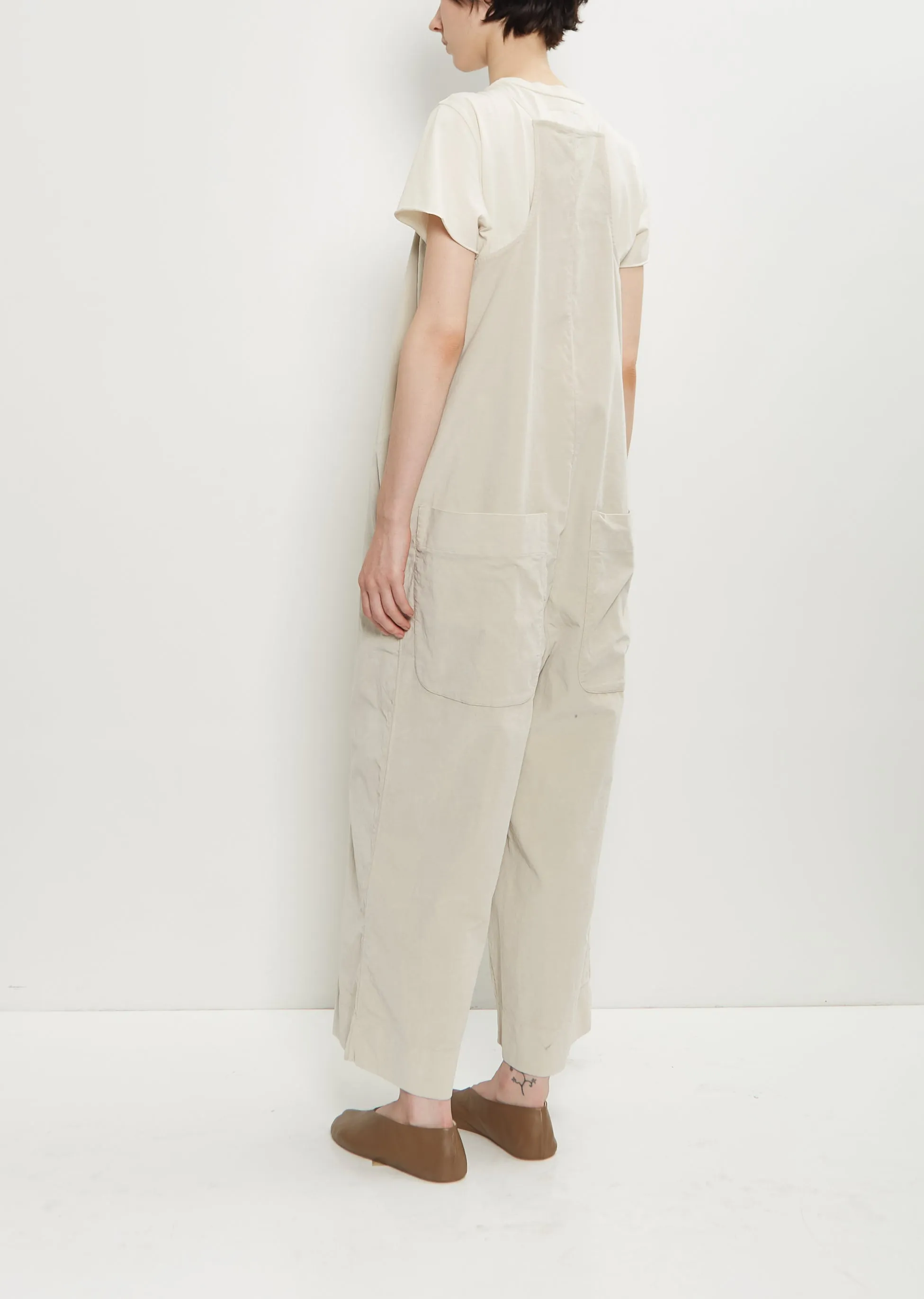 Velvet Salopette Jumpsuit — Oatmeal sold by La Garconne product image thumbnail 3