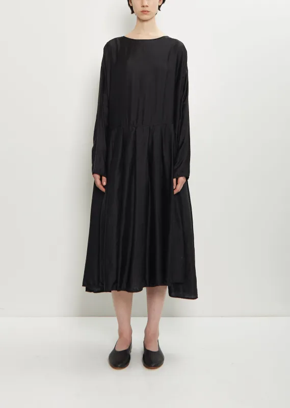 Silk Cotton Pleated Boatneck Dress sold by La Garconne