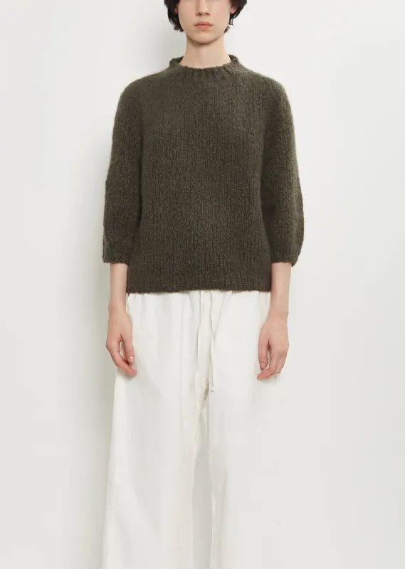 Momo Cashmere Silk Sweater — Hunter sold by La Garconne