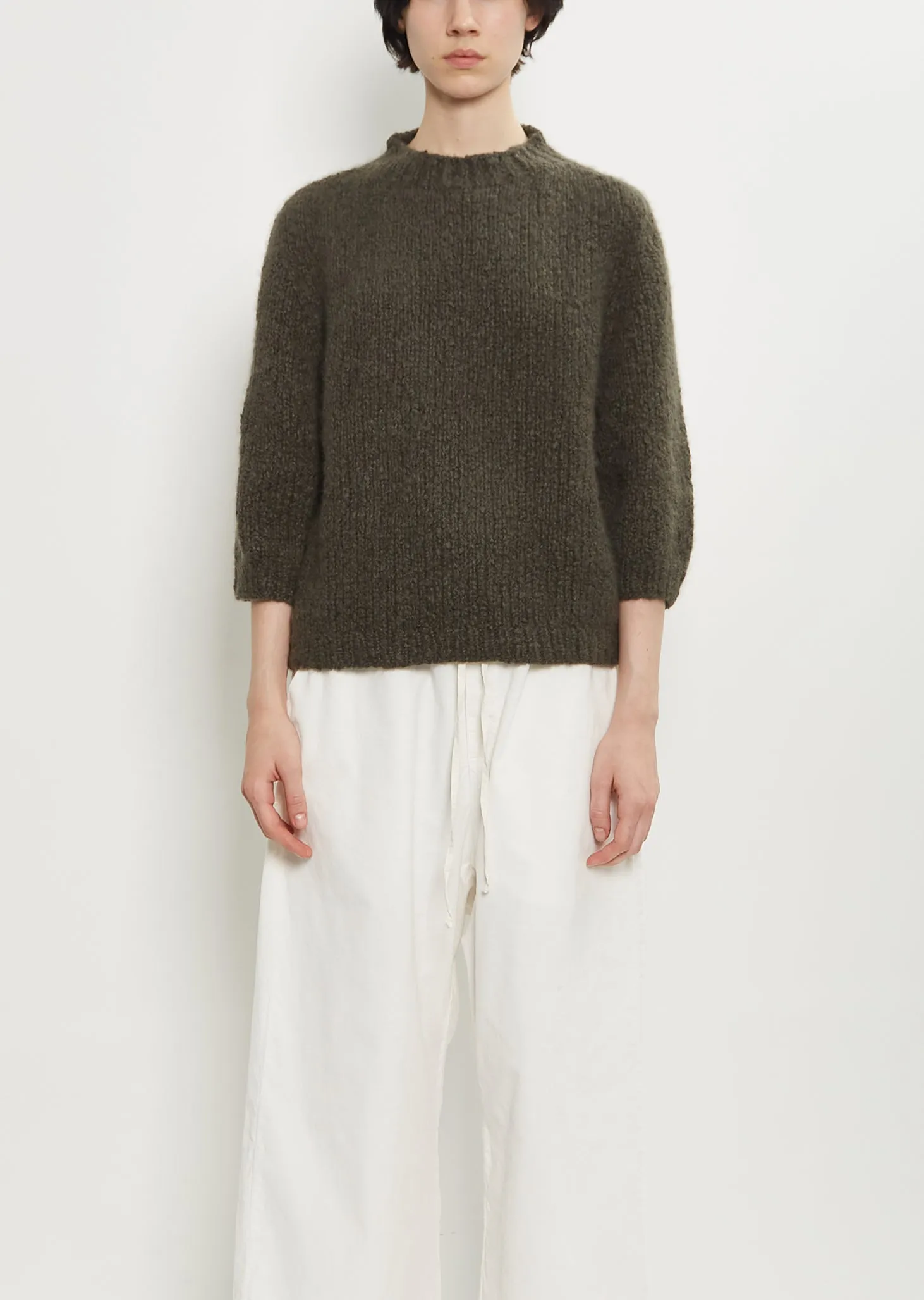 Momo Cashmere Silk Sweater — Hunter sold by La Garconne
