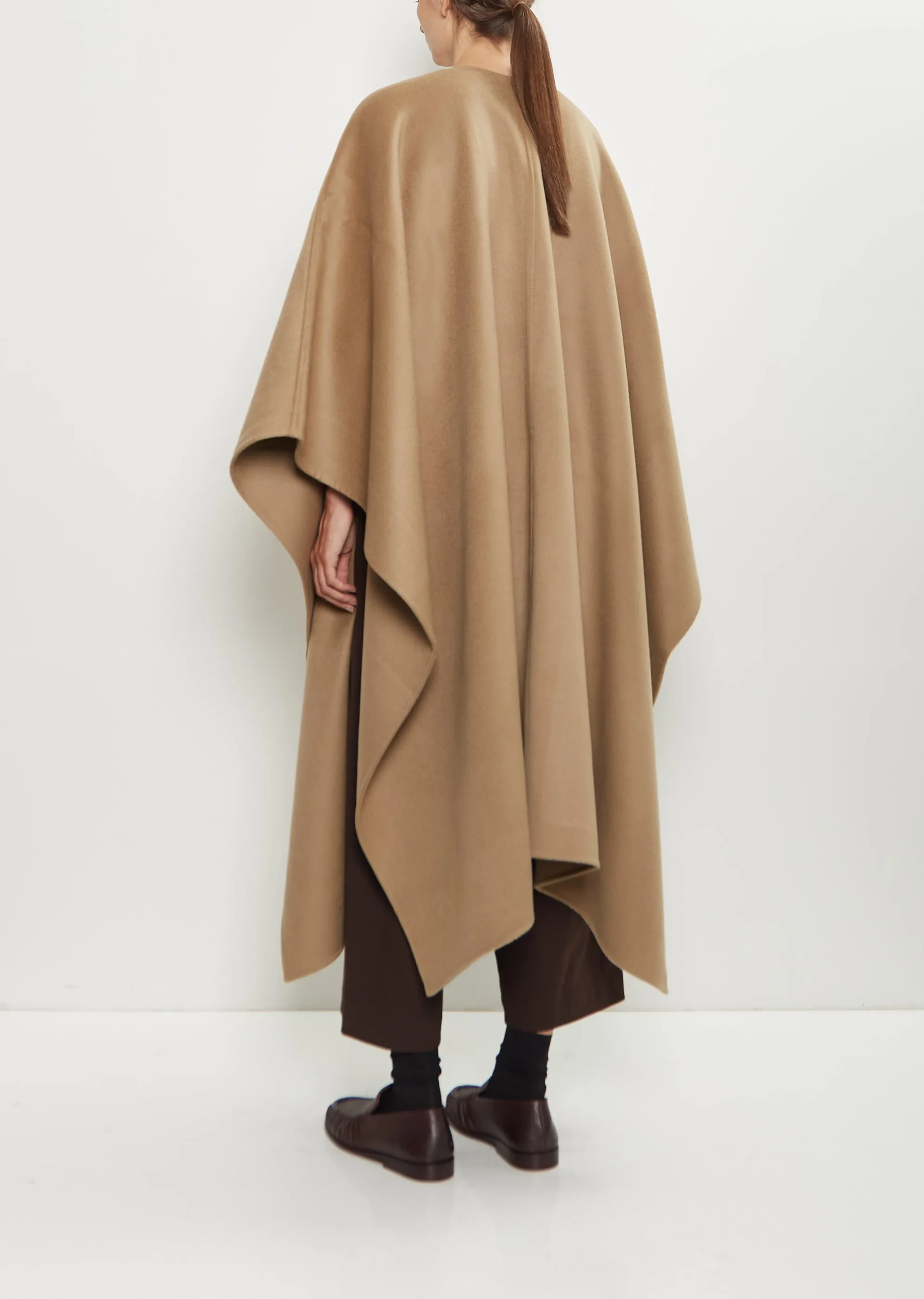 Aspen Wool Cashmere Poncho — Greige sold by La Garconne product image thumbnail 3
