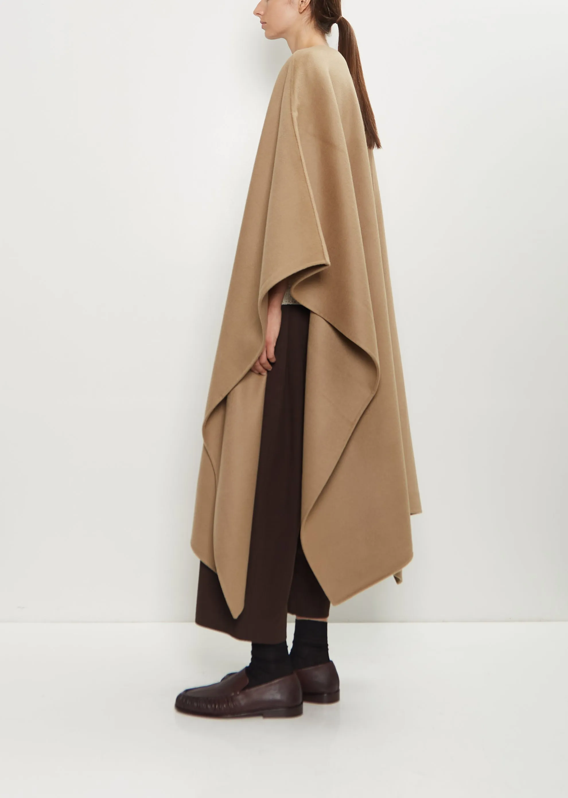 Aspen Wool Cashmere Poncho — Greige sold by La Garconne product image thumbnail 2